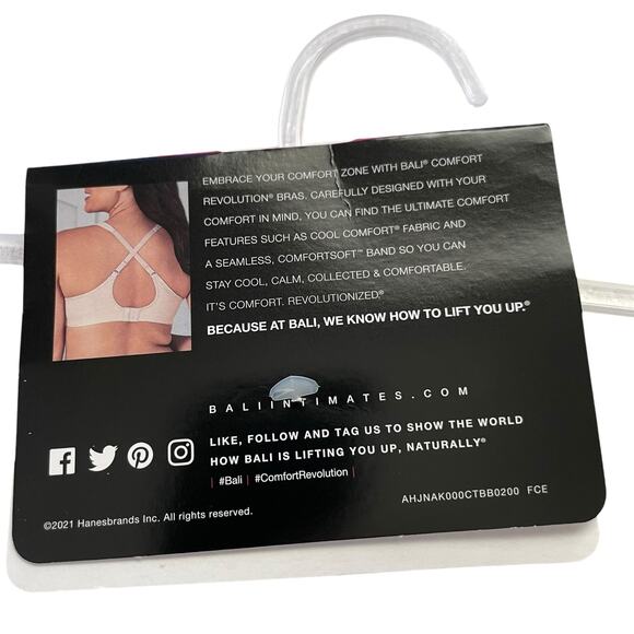 Bali Womens Comfort Revolution Wireless Bra Size 38D Gray Full Coverage DF3463 - Picture 10 of 15